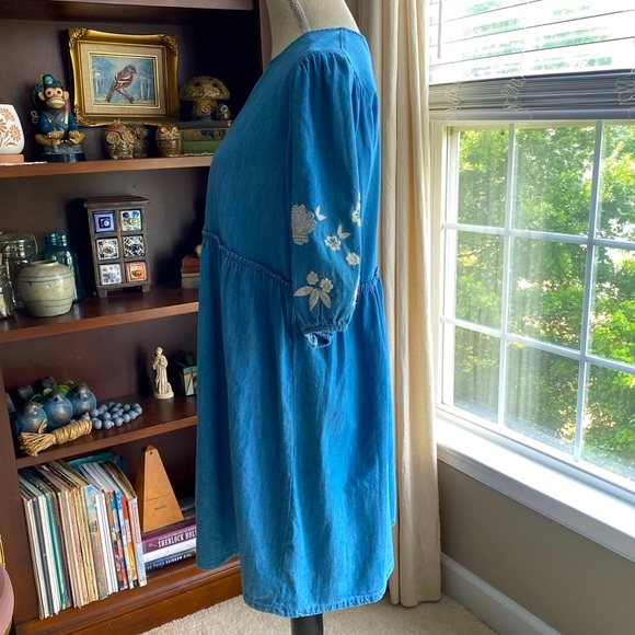 Vintage Denim Wonder Nation Boho Dress Medium - Picture 2 of 8